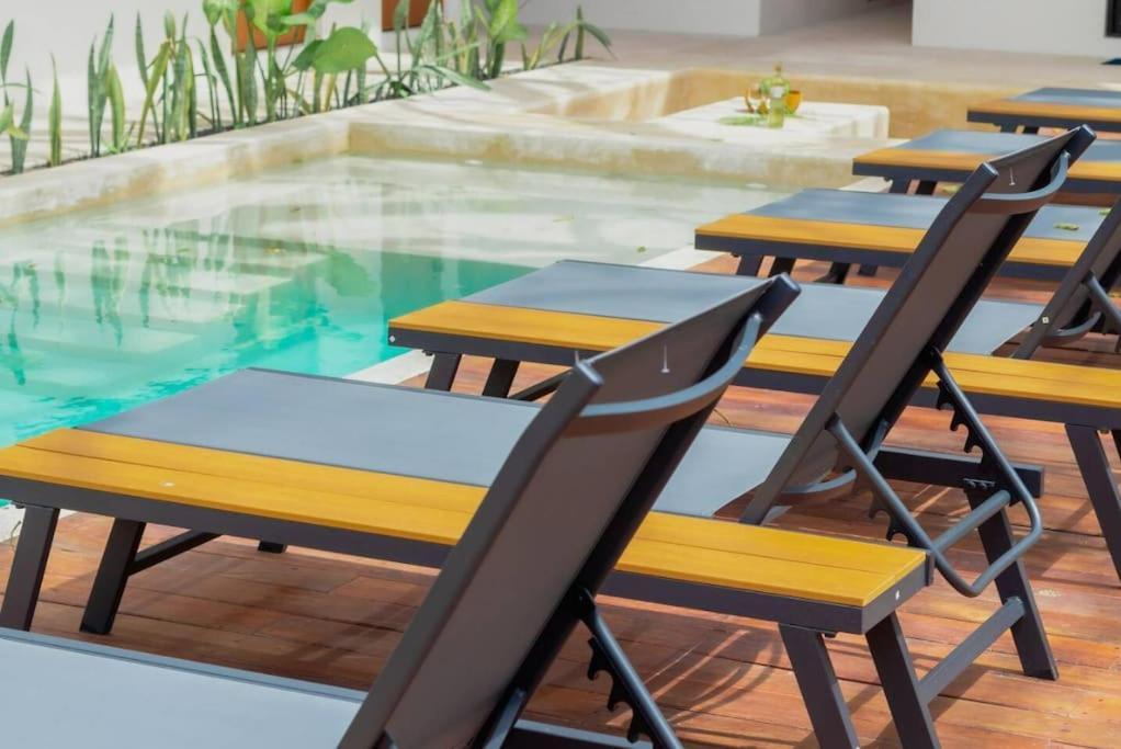Cozy Apartment With Pool In Bacalar Center Exterior foto
